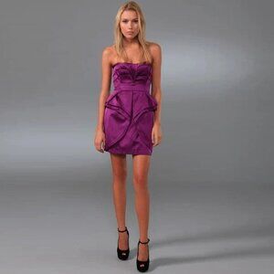 Temperley London Mini Corry Dress, Magenta, size 10